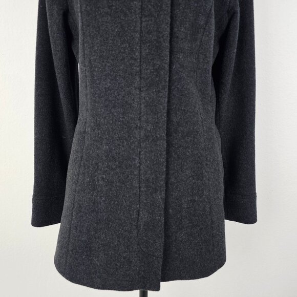 Cole Haan Womens Jacket Knit Full Zip Pockets Wool Cashmere Sz 8. No Belt - Picture 3 of 16